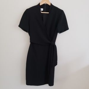 Jones NY black half wrap dress med 8 10